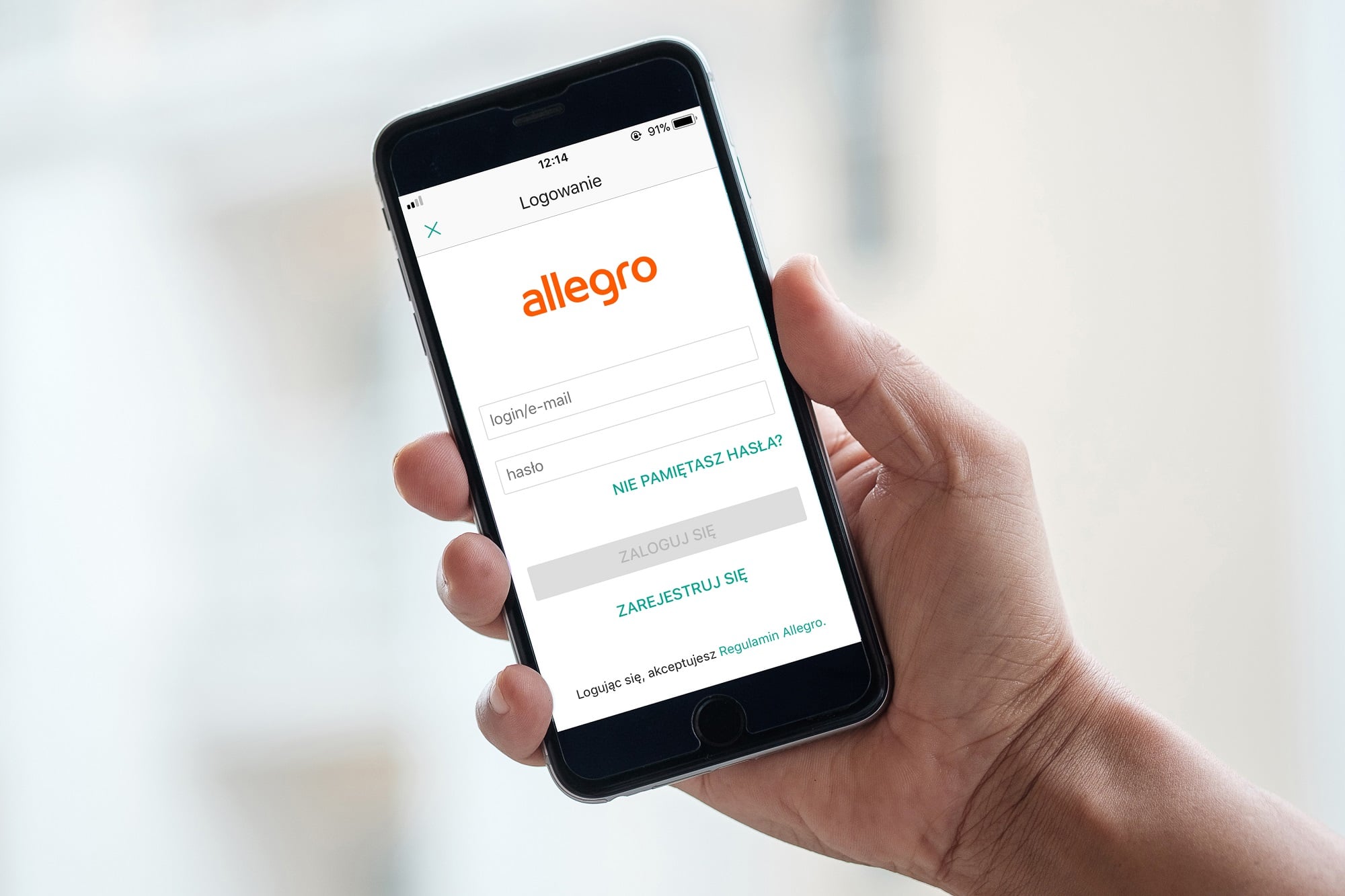 Allegro aplikacja logowanie