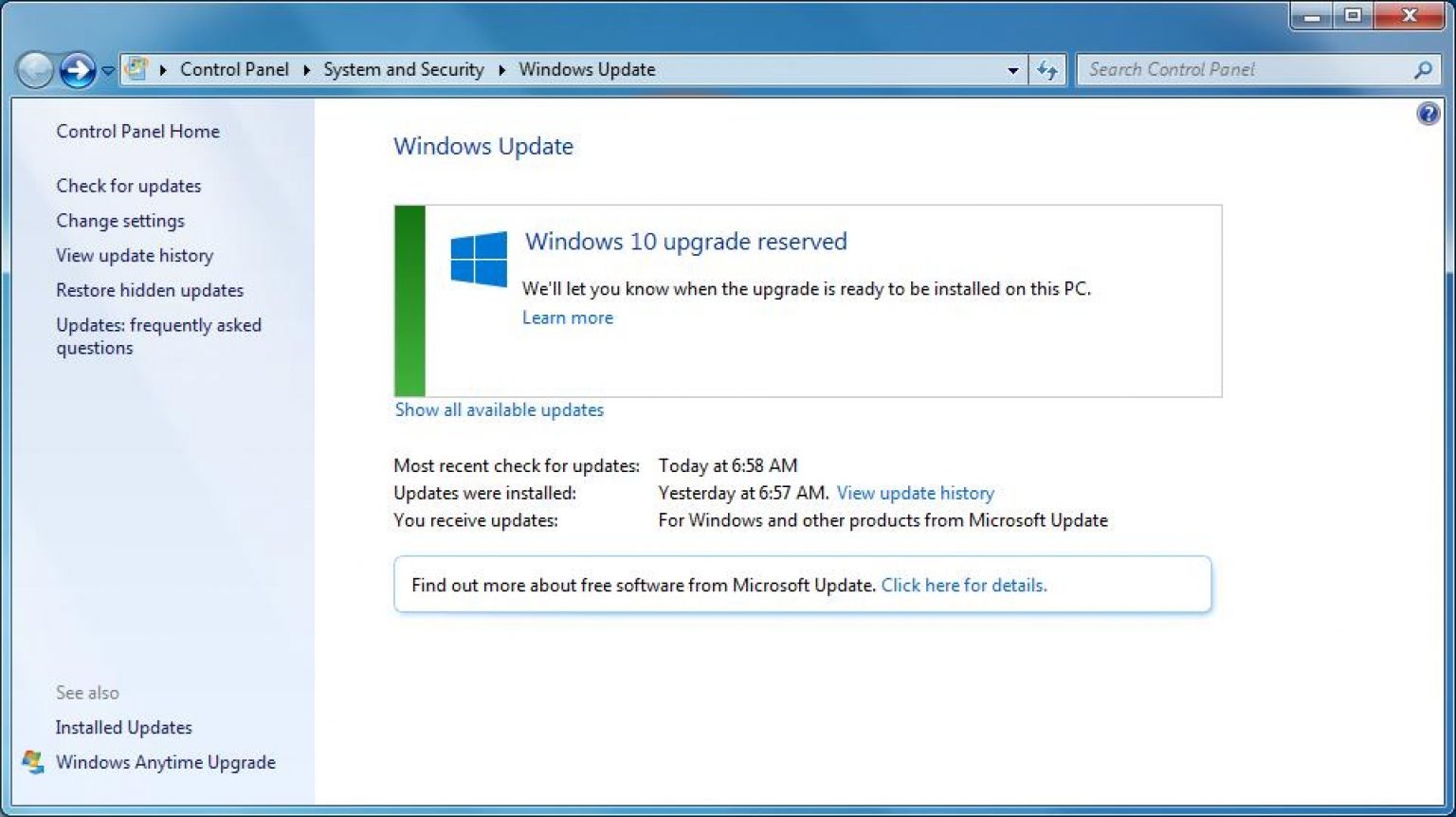 Windows is being upgraded. Microsoft update. How to upgrade Windows 7 to Windows 10. Вопросы виндовс. System and Security Windows 10 1.