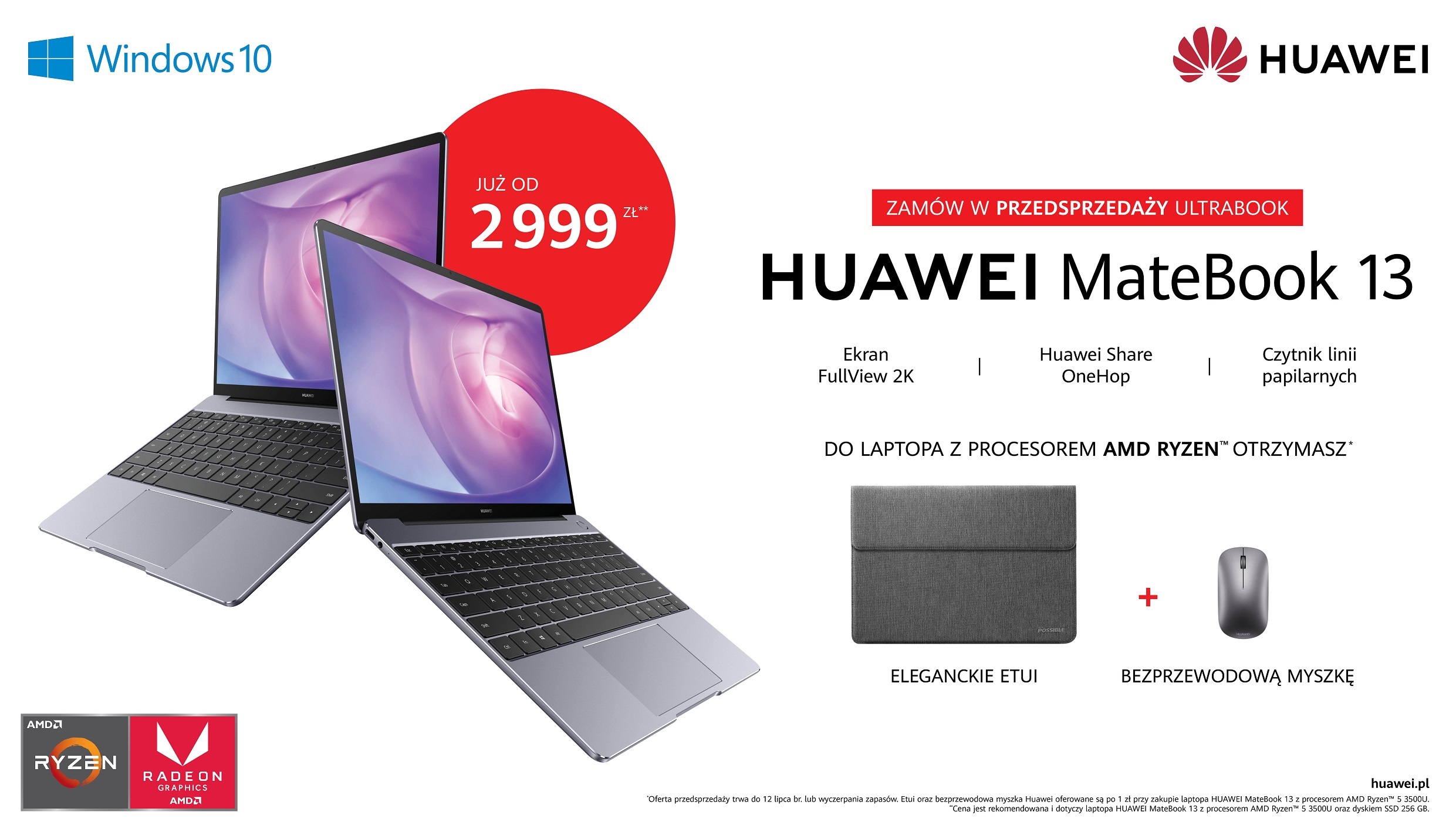 Huawei MateBook 13 AMD Ryzen 5 3500U laptop