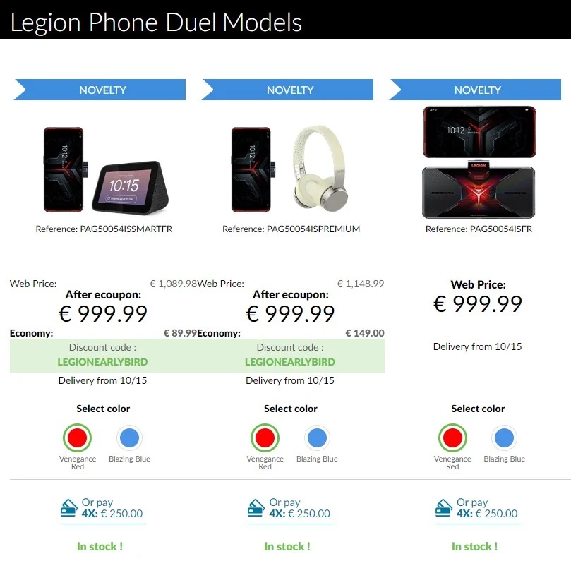 Europejskie ceny Lenovo Legion Duel