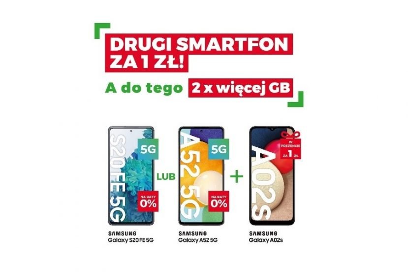 Plus drugi smartfon Samsung za 1 złoty promocja