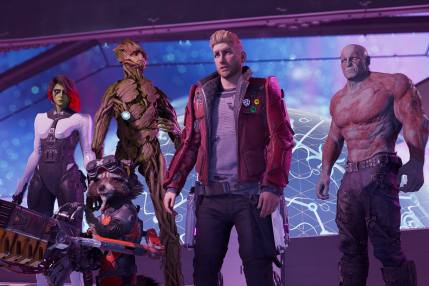 Gamora, Rocket, Groot, Star-Lord oraz Drax - drużyna Guardians of the Galaxy w komplecie