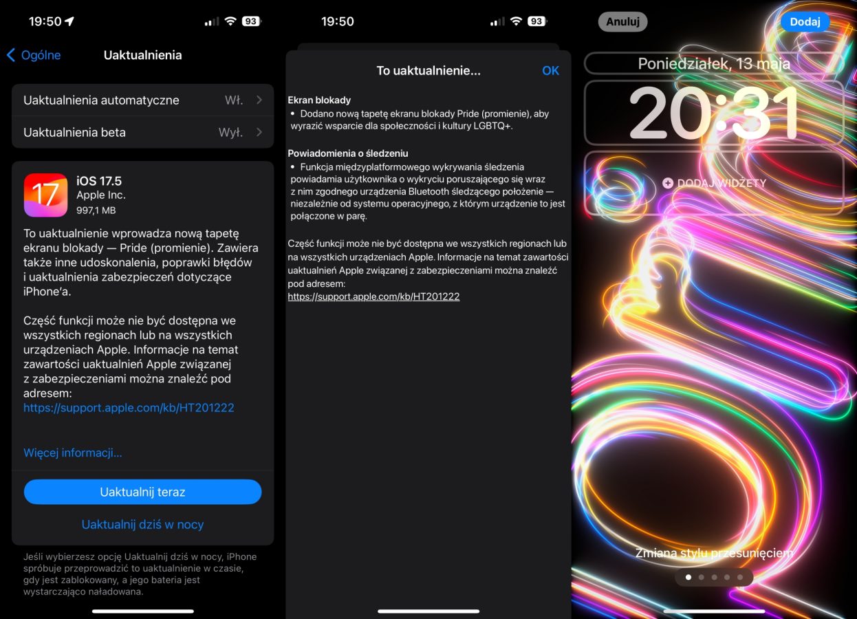 iOS 17.5 aktualizacja