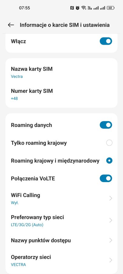 roaming zagraniczny w ustawieniach telefonu smartfona fot. Tabletowo.pl