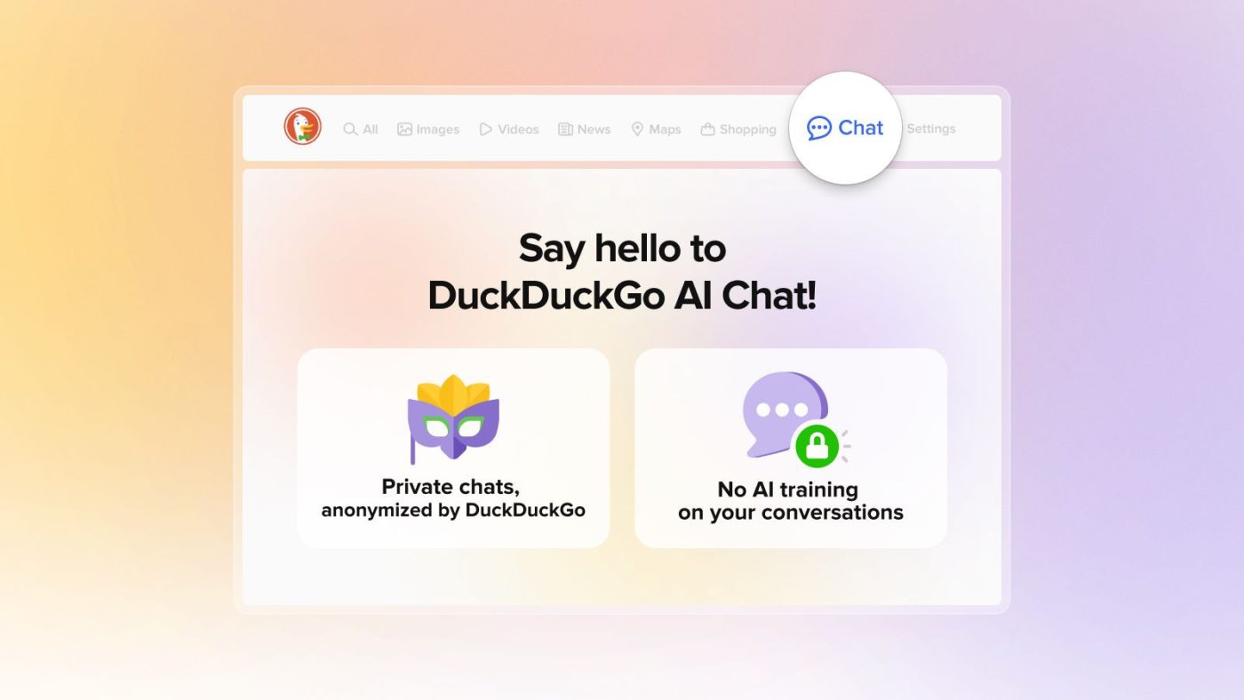 DuckDuckGo AI chat (sztuczna inteligencja z anonimizacją)