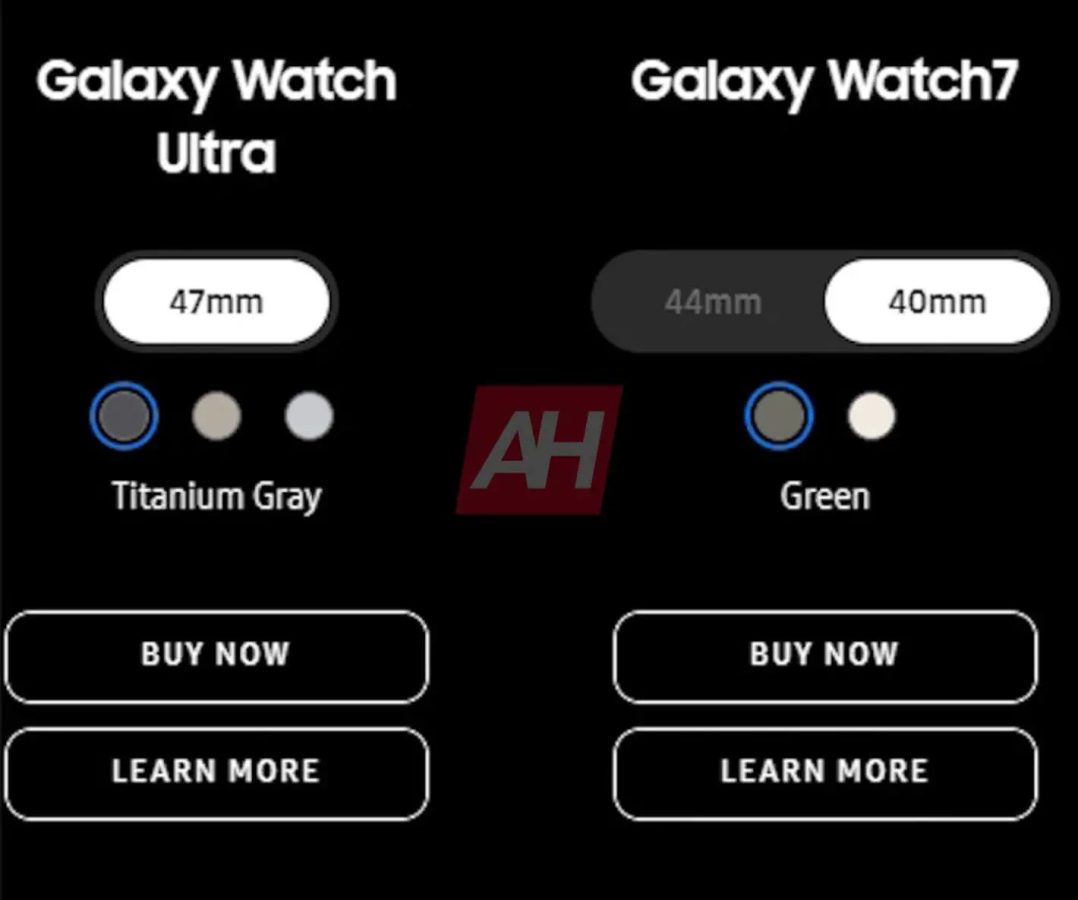 specyfikacja Samsung Galaxy Watch 7 i Ultra (wyciek)