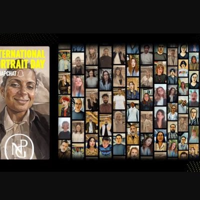 Snapchat - muzealna ściana projekcyjna Living Portrait