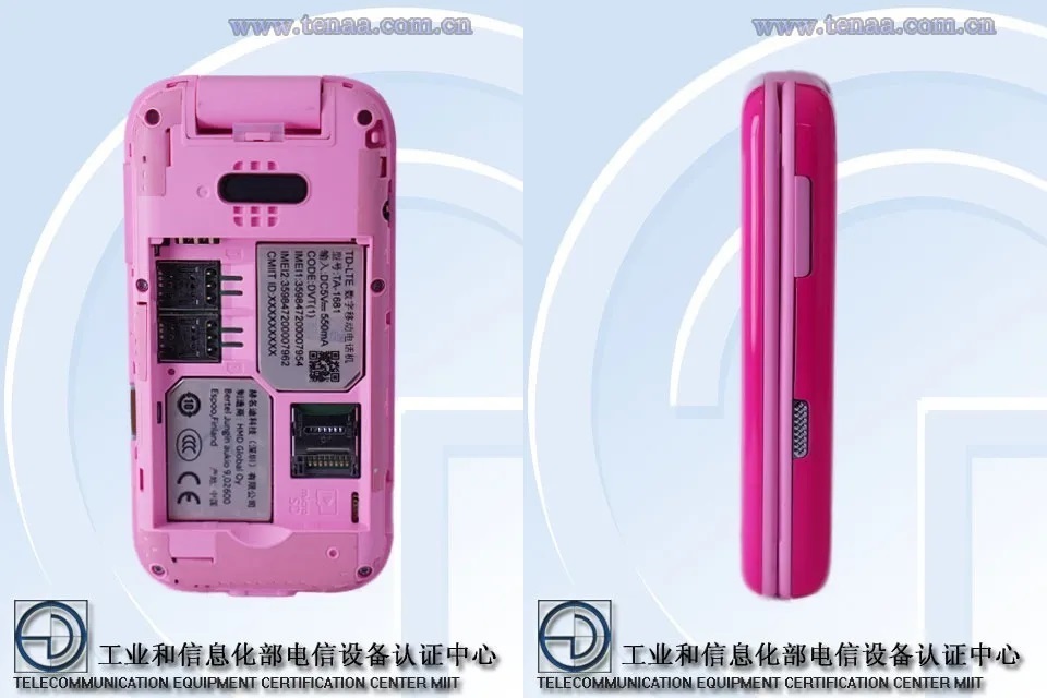 telefon hmd barbie flip phone tenaa