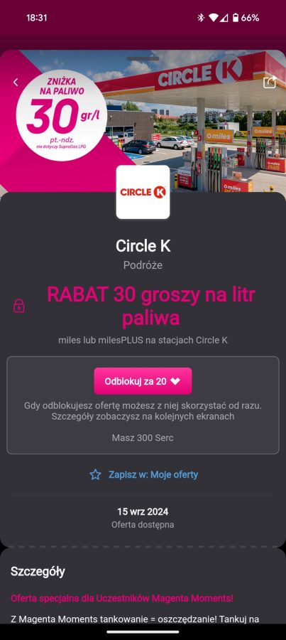 aplikacja mój t-mobile rabat na paliwo na stacjach circle k fot. tabletowo.pl