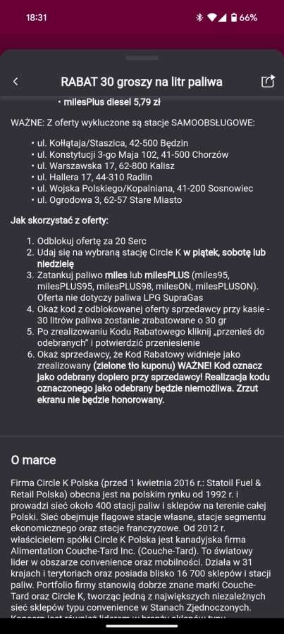 aplikacja mój t-mobile rabat na paliwo na stacjach circle k fot. tabletowo.pl