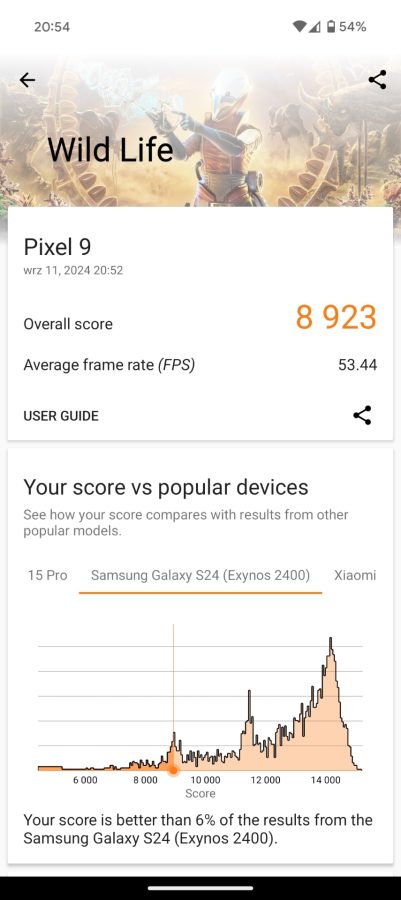 Google Pixel 9 3DMark