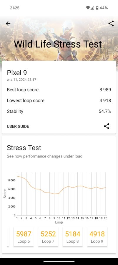 Google Pixel 9 3DMark