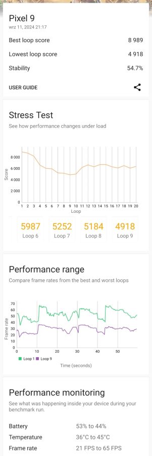 Google Pixel 9 3DMark