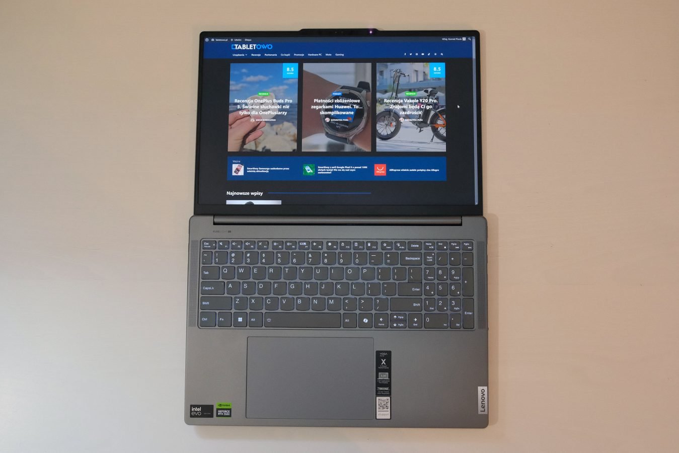 Recenzja laptopa Lenovo Yoga Pro 9i Tabletowo