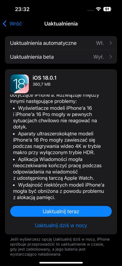 iOS 18.0.1