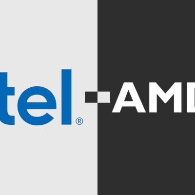 Intel AMD fuzja logo