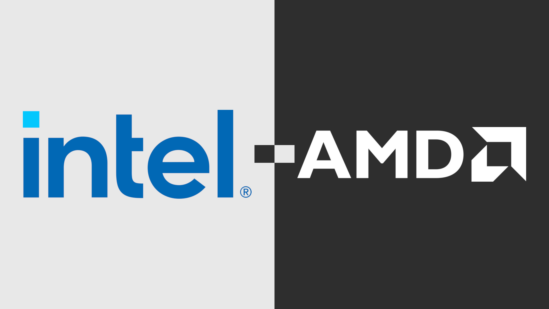 Intel AMD fuzja logo